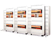 Flip-n-File Cabinets on Kwik-Track - Bi-Slider, 7 Units - 4/3