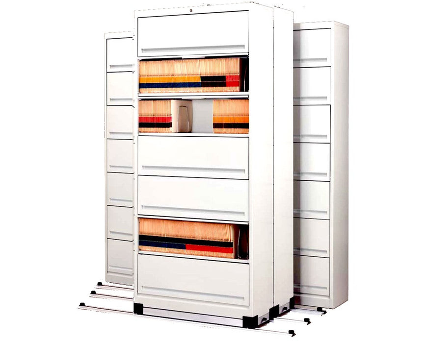 Flip-n-File Cabinets on Kwik-Track - Tri-Slider, 4 Units - 2/1/1