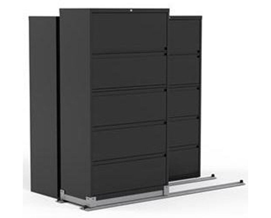 Lateral Files on Kwik-Track - 5 Drawers, Bi-Slider, 3 Units - 2/1, 36" Wide