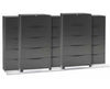 Lateral Files on Kwik-Track. 5 Drawers, Bi-Slider, 5 Units. 3/2, 42