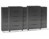 Lateral Files on Kwik-Track - 5 Drawers, Bi-Slider, 5 Units - 3/2