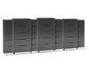 Lateral Files on Kwik-Track. 5 Drawers, Bi-Slider, 7 Units. 4/3, 42