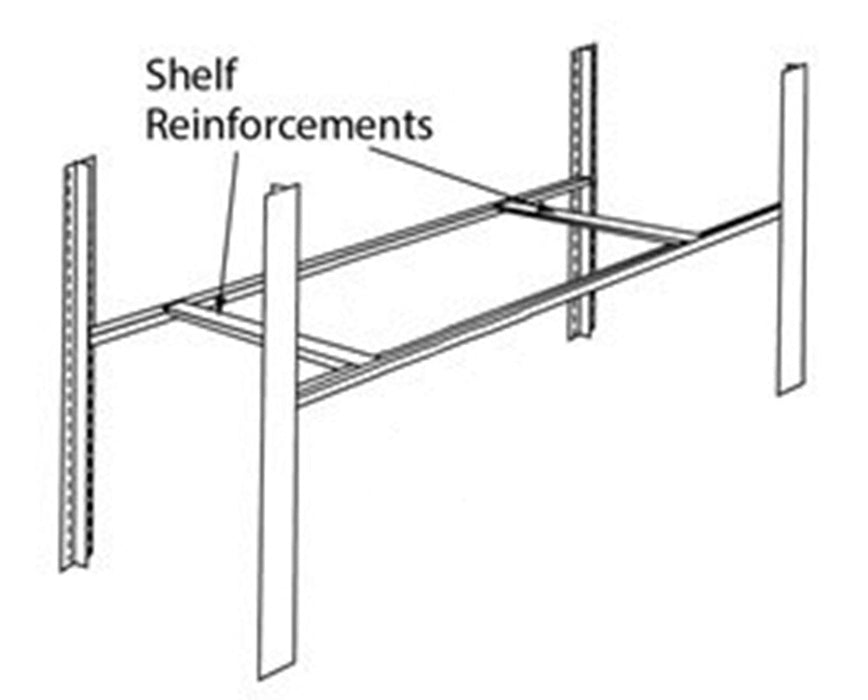 4-Post Heavy Duty Shelf Reinforcements 18" Wide 1.125” High