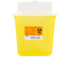 2 Gal. Biohazard Sharps Disposal Container w/ Mailbox Lid. Translucent Yellow (24/cs)