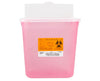 2 Gal. Biohazard Sharps Disposal Container w/ Mailbox Lid. Translucent Red (24/cs)