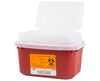 Biohazard Sharps Disposal Container w/ Tortuous Path Lid. 1 Gal. Translucent Red (12/cs)