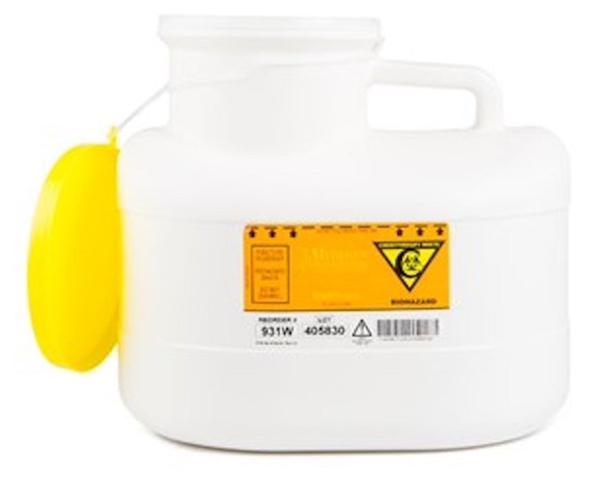 Chemotherapy Sharps Disposal Container w/ Flip-top Cap (20/Case) 2.5 Gal. (12/cs)