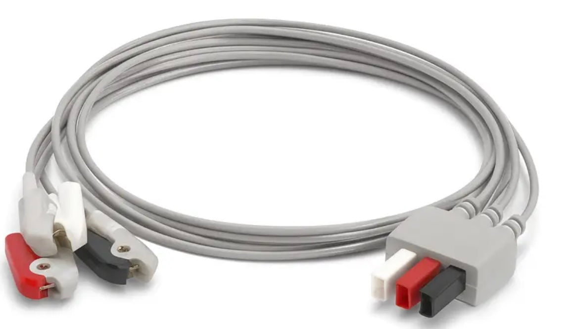 3-Wire Neonate ECG Lead Set with Clip