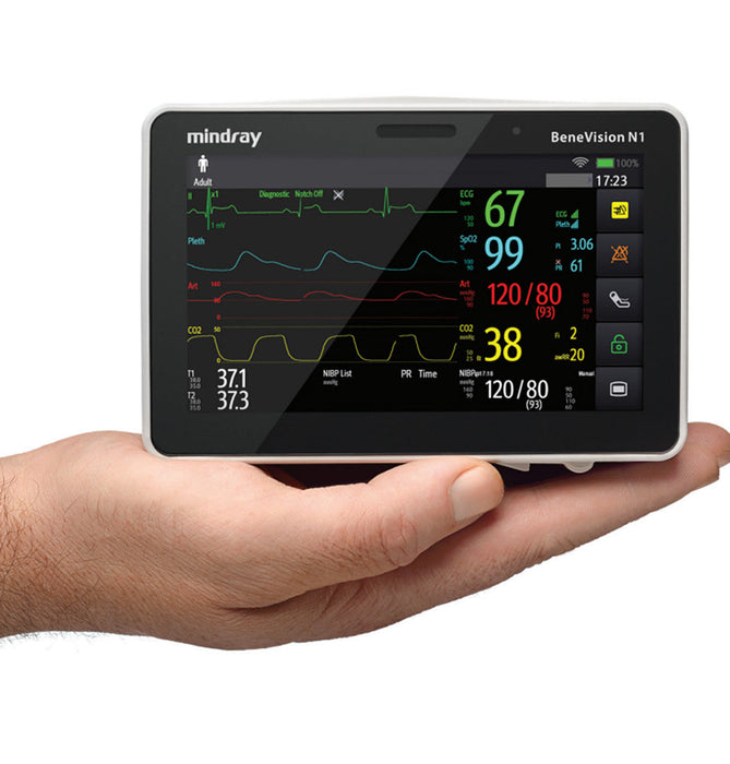 BeneVison N1 Vital Signs Patient Monitor w/ Masimo SpO2, IBP, Temp, Respiration & ECG