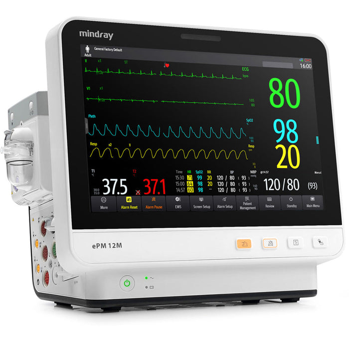 EPM 12M Vital Signs Patient Monitor. Masimo SpO2, Dual IBP & ST/QT/QTc