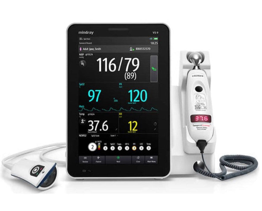 Vitals Monitor Spo2 Low VS 9 Vital Signs Monitor - NIBP, Pulse Rate, Masimo SpO2, Sidestream C ...