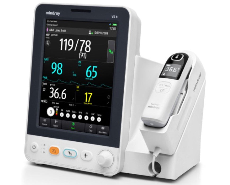 VS 8 Vital Signs Patient Monitor. NIBP, Pulse Rate, Nellcor OxiMax SpO2 & Exergen Temporal Temp