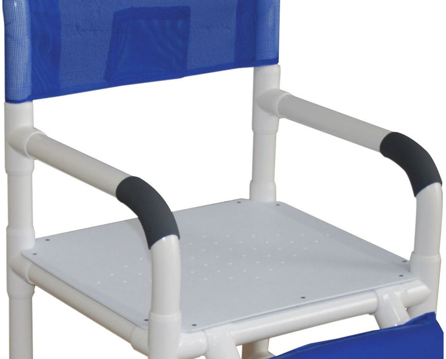 Stationary Commode Shower Chair With Flatstock Seat
