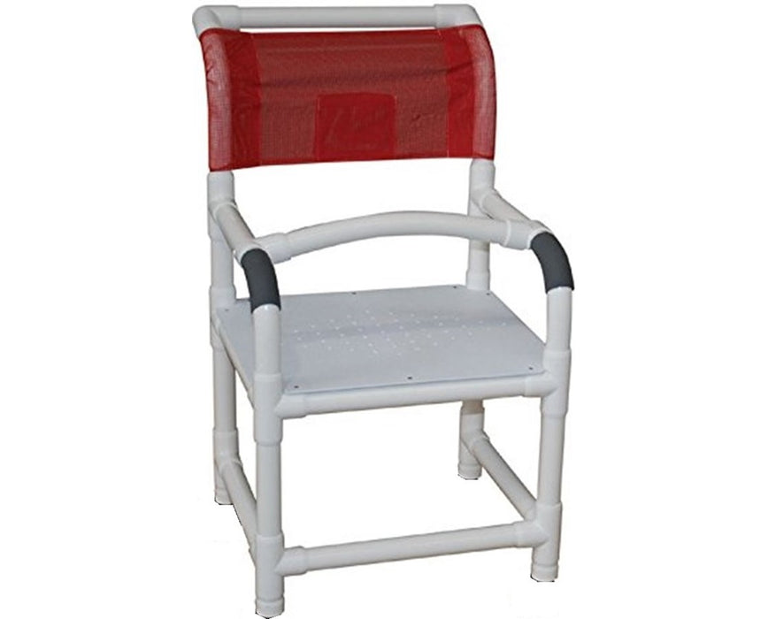Stationary Commode Shower Chair With Flatstock Seat