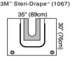 Steri-Drape U-Pouch Aperture w/ Adhesive. 2 Exit Ports (20/cs)