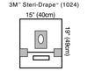 Steri-Drape Small Drape with Adhesive Aperture & Pouch - 40/cs