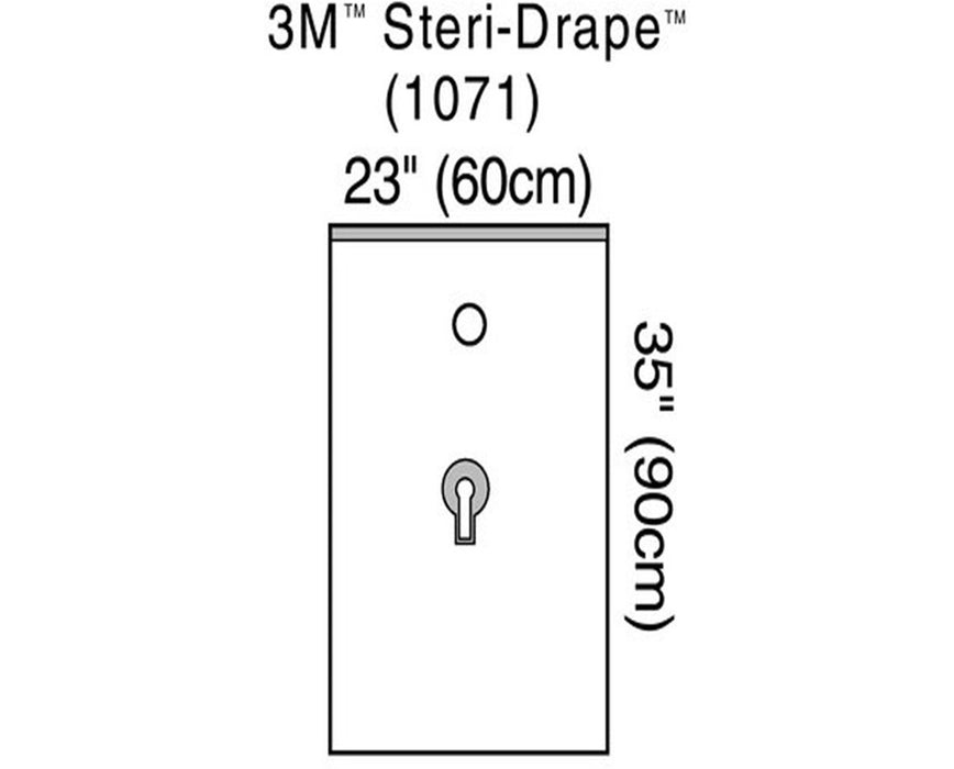 Steri-Drape Urology Drape, Adhesive Strip, 2" Circle Aperture, Finger Cot w/ Adhesive - 40/Cs