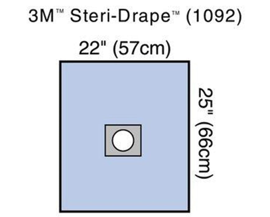 Steri-Drape with Aperture, Surgical Sheets - 22" x 25", Circular, 25 / Box