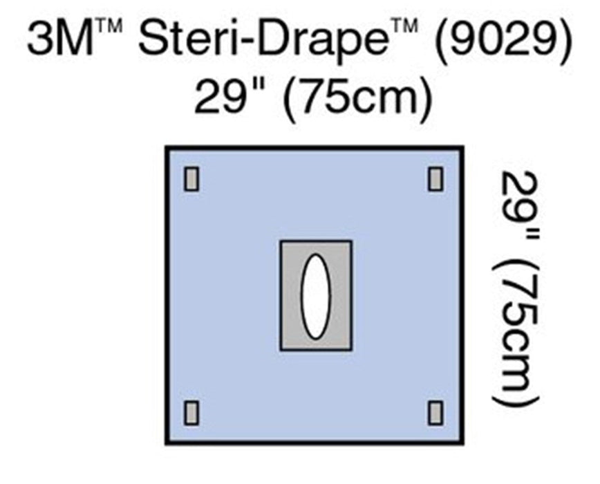 Steri-Drape with Aperture, Surgical Sheets - 29" x 29", Oval, 160 / Case