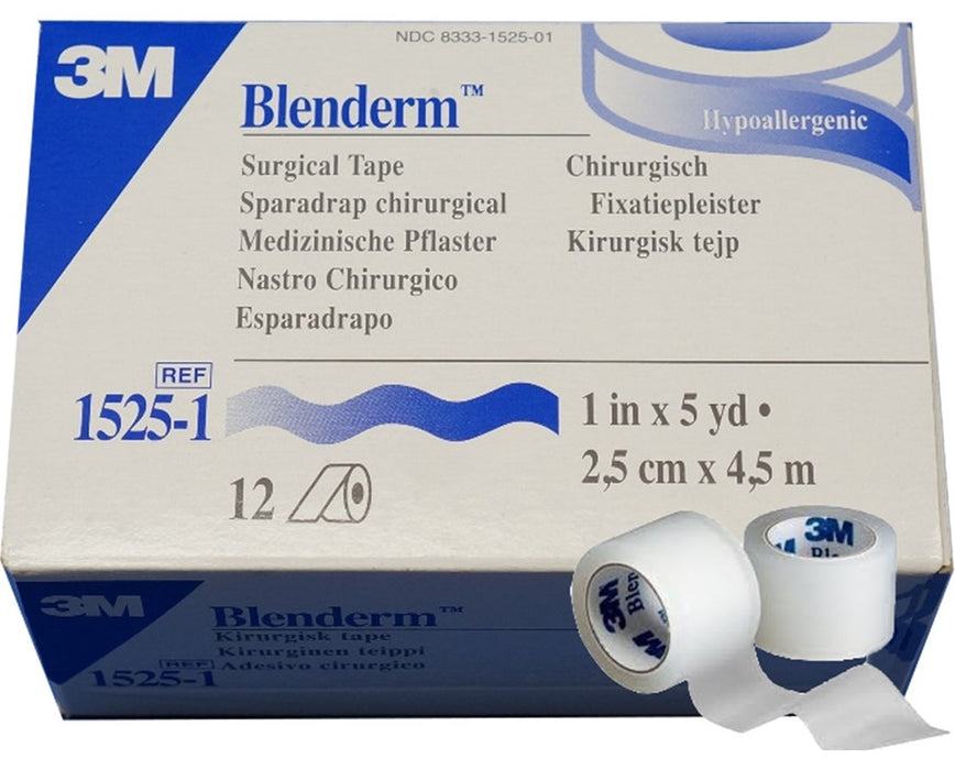 3M Blenderm Medical Tape, Plastic - Waterproof, Transparent, 1 in