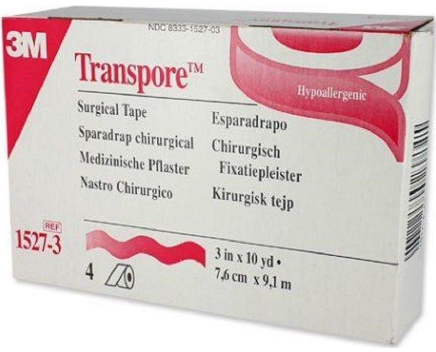 Transpore Surgical Tape, 3" x 10yds - 40/Cs