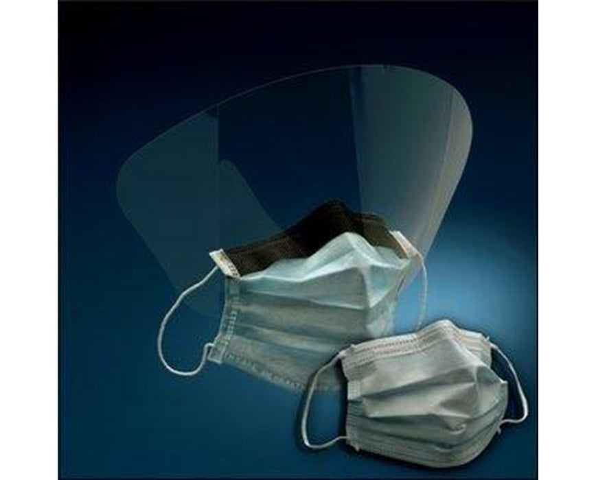 Earloop Procedure Masks with Face Shield & Anti-Glare Strip, 300/Case