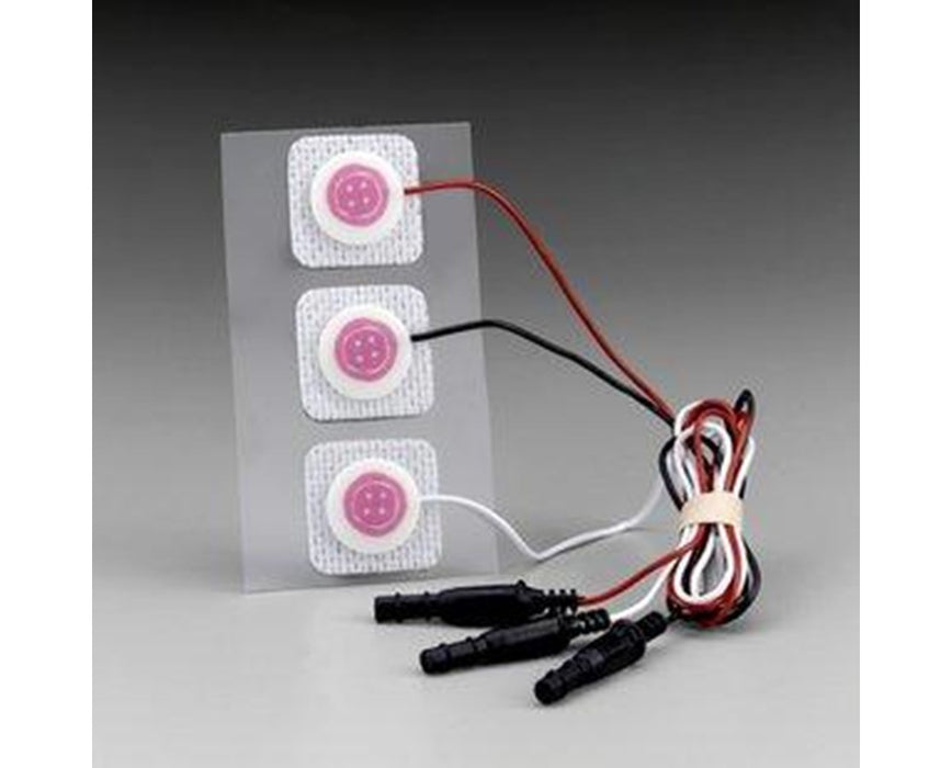 Red Dot Pre-Wired Radiolucent Neonatal Monitoring Electrodes, 26" Leadwire - 300/cs