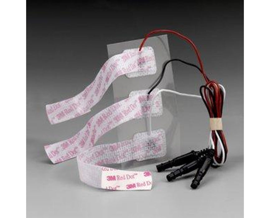 Red Dot Radiolucent Pre-Wired Neonatal Limb Band Monitoring Electrodes, Case - 300/cs
