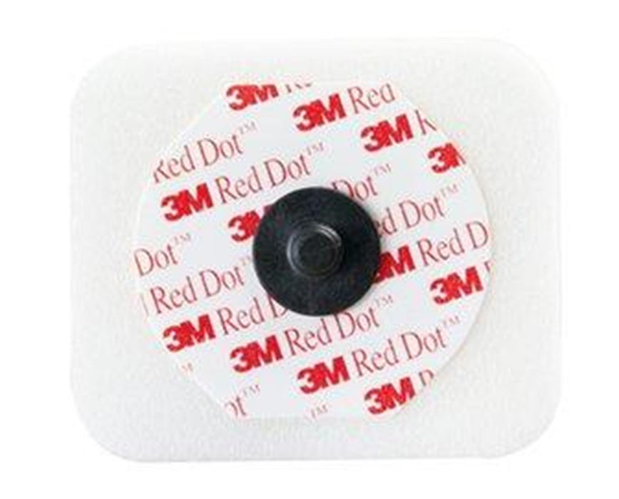 Red Dot Radiolucent Monitoring Electrodes w/ Sticky Gel & Abrader 50/Bag