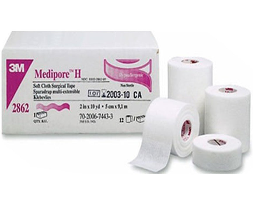 Medipore H Soft Cloth Surgical Tape, 2" x 10yds - 12/Cs