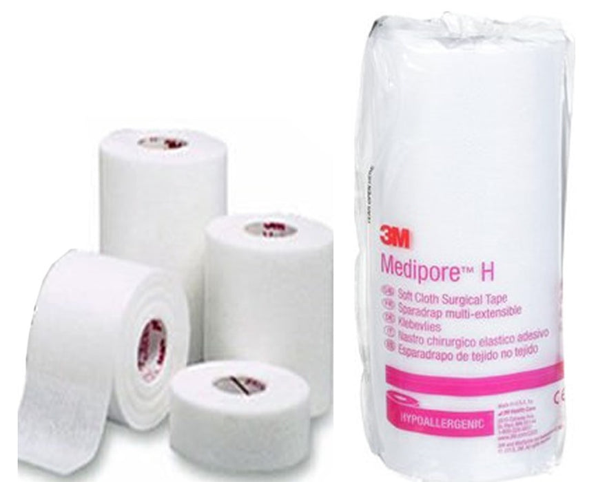 Medipore H Soft Cloth Surgical Tape, 8" x 10yds - 6/Cs