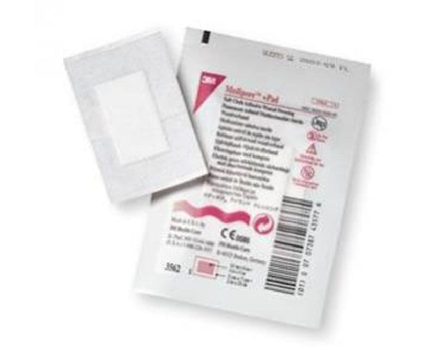 Medipore +Pad Soft Cloth Adhesive Wound Dressing, 31/2" x 6", Pad Size 13/4" x 4" (100/Case)