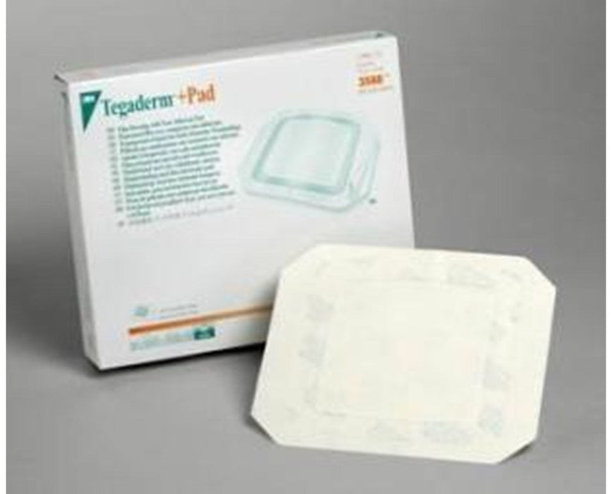 Tegaderm +Pad Film Dressing with Non-Adherent Pad - 2 3/8" x 4", Pad Size 1" x 2 3/8", 50/Box