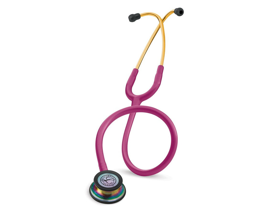 Classic III Stethoscope - 27", Rainbow Finish, Raspberry Tube