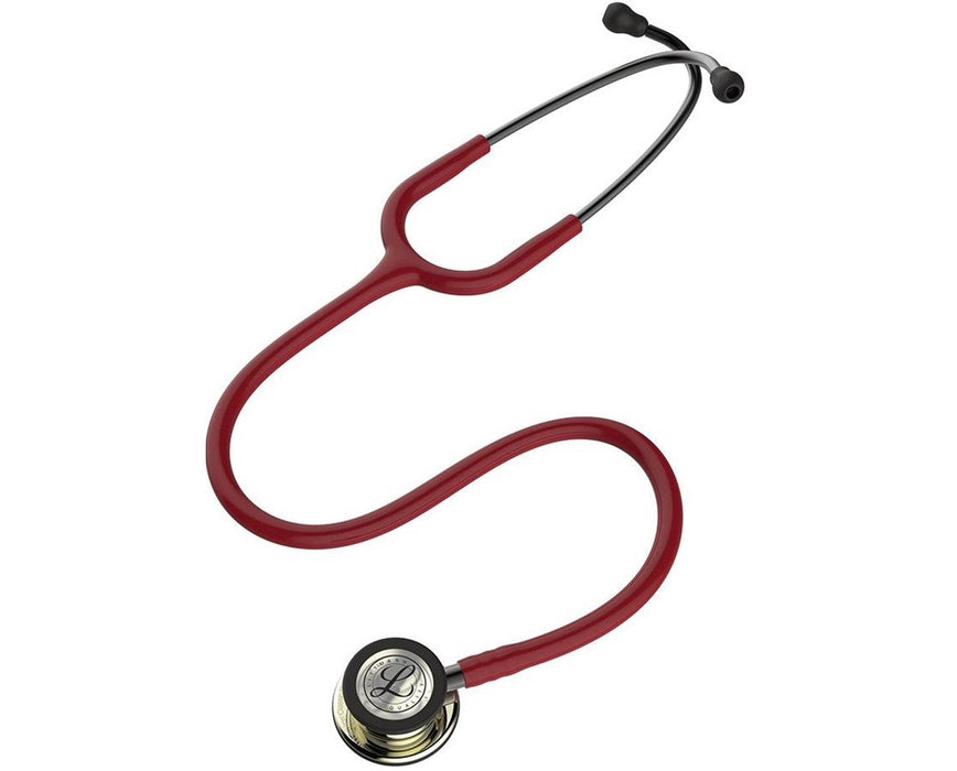 Classic III Stethoscope with 27", Tubing Champagne Finish, Burgundy Tube