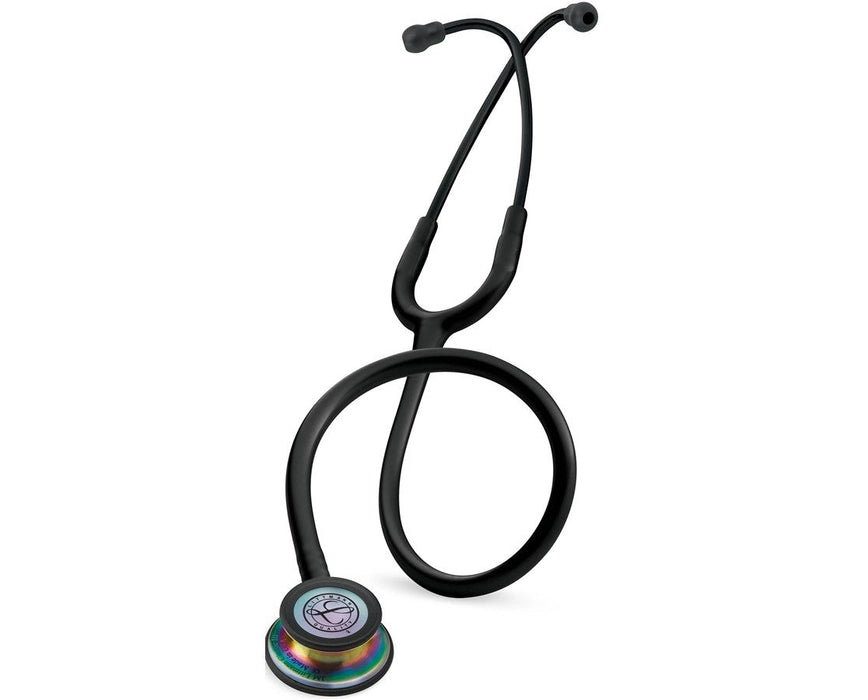 Classic III Stethoscope with 27", Tubing Rainbow Finish, Black Tube