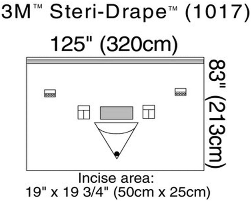 Steri-Drape Patient Isolation Drapes, Incise Film & Pouch, 125" x 83" - 20/Cs
