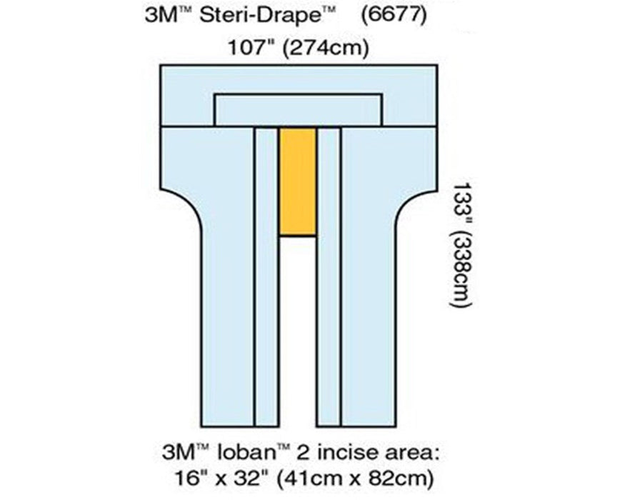 Steri-Drape Cardiovascular Sheet, Blue Fabric - 6/Cs