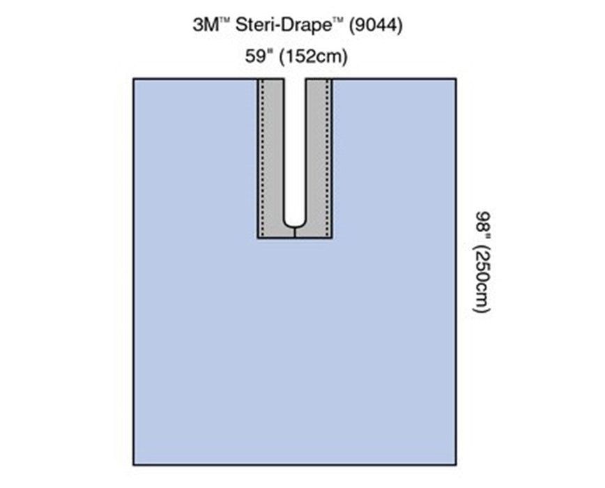 Steri-Drape Adhesive Split Sheet 59" x 98", Split 21/2" x 25", 50/Case