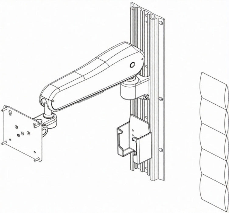 Wall Mount Articulating Arm S12/S19 GCX Kit. Vital Signs Monitor Accessory