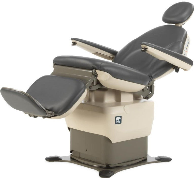 Bariatric Power Hi-Lo Exam Chair w/ 4-Section Top [Adjustable Back, Headrest & Drop Section], Flip-up Footrest (461)