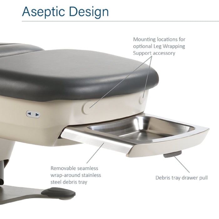 Bariatric Power Hi-Lo Podiatry / Procedure Chair w/ Adjustable Back & Drop Section, 18.75"H (529)