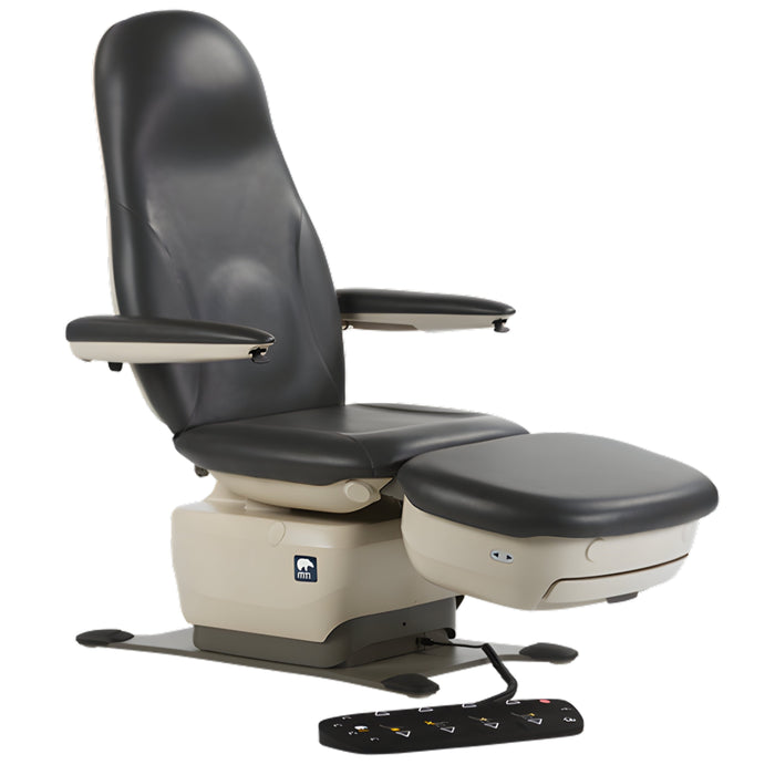Bariatric Power Hi-Lo Podiatry / Procedure Chair w/ Adjustable Back & Drop Section, 18.75"H. Swivel Base (529)