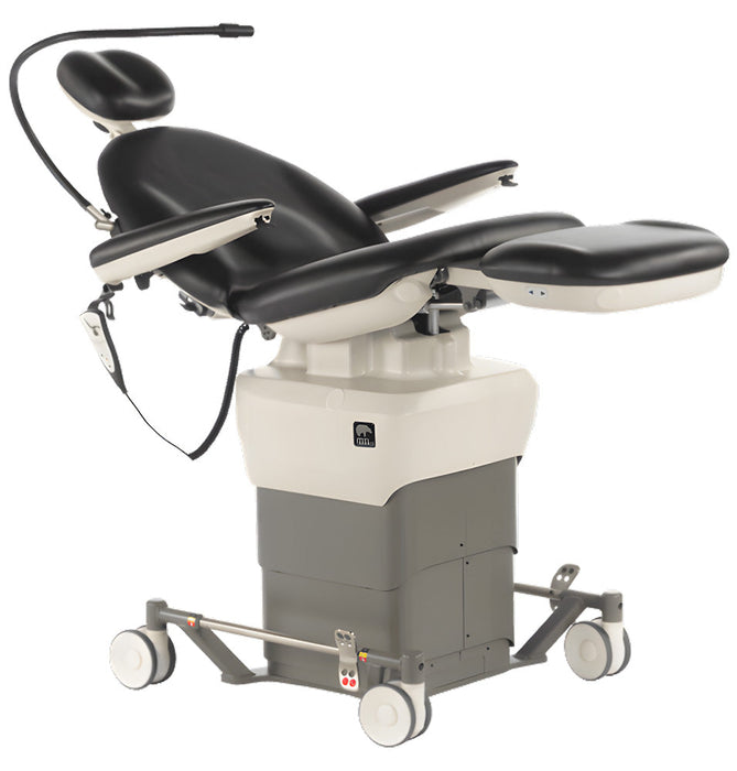 Bariatric Power Hi-Lo Procedure Chair / Stretcher w/ 4-section Top [Adjustable Back, Headrest, Drop Section & Casters] (840)