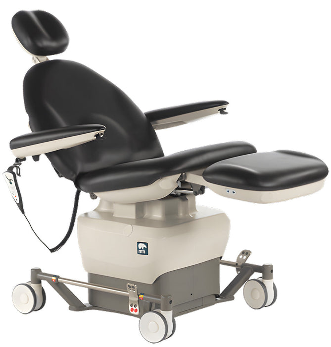 Bariatric Power Hi-Lo Procedure Chair / Stretcher w/ 4-section Top [Adjustable Back, Headrest, Drop Section & Casters] (840)