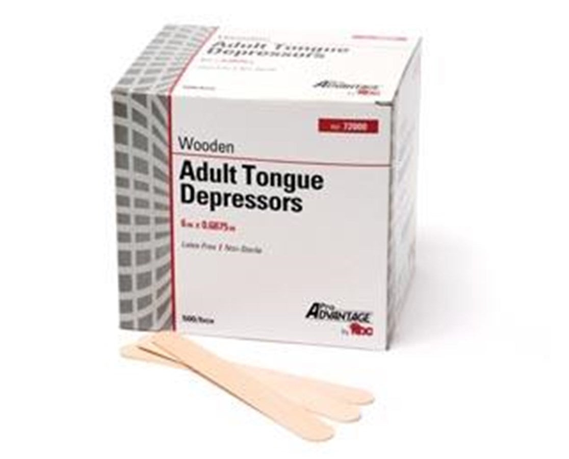 100 PCS Sterile Tongue Depressors, Wood, 6 Length