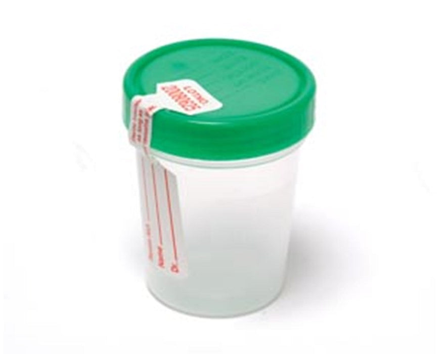 Screw-On Lid & tamper evident label, 4 oz, Sterile, 100 per case.