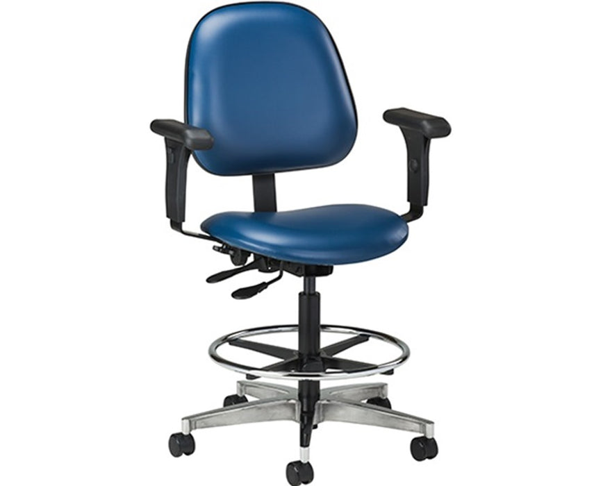 Lab Stool with Contour Seat and Backrest