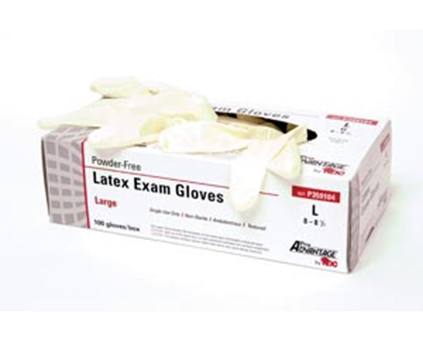 Powder Free Latex Exam Gloves Large - 100/ Box