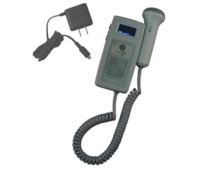 DigiDop II 330R Handheld Obstetric Doppler, Extended Depth Rechargeable 3MHz Waterproof Obstetrical Probe